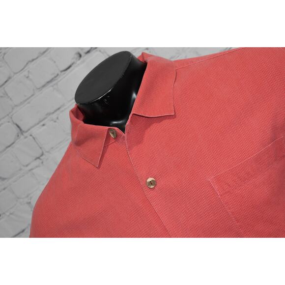 Tommy Bahama Hawaiian SILK Shirt Mens Size 2XL Coconut Buttons Pink - Picture 2 of 6